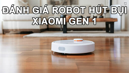 Xiaomi Vacuum Gen 1 màu trắng trên sàn gỗ