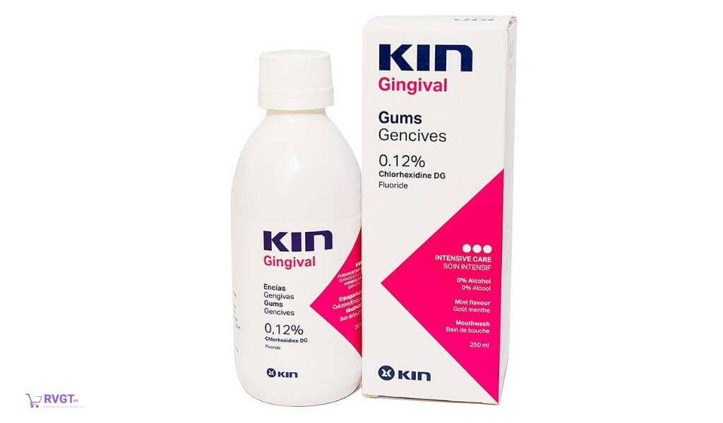 Nước súc miệng Kin Gingival có nồng độ Chlordexidine thấp, phù hợp với răng miệng nhạy cảm