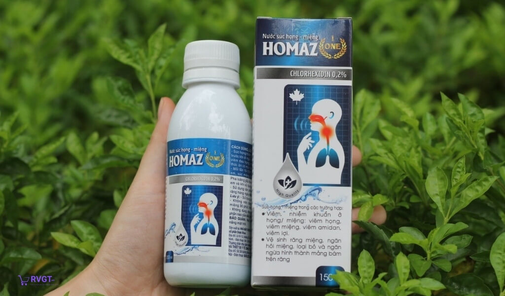 Nước súc miệng Homaz One tạo cảm giác thoải mái, cải thiện hơi thở với hương bạc hà tự nhiên
