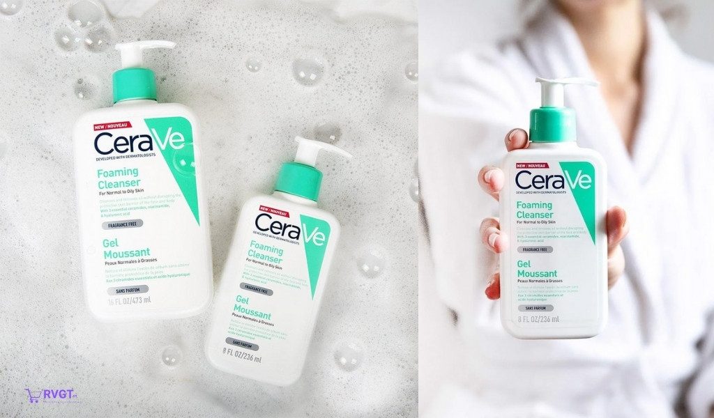 Sữa rửa mặt CeraVe Foaming Facial Cleanser cho da hỗn hợp hoặc dầu.